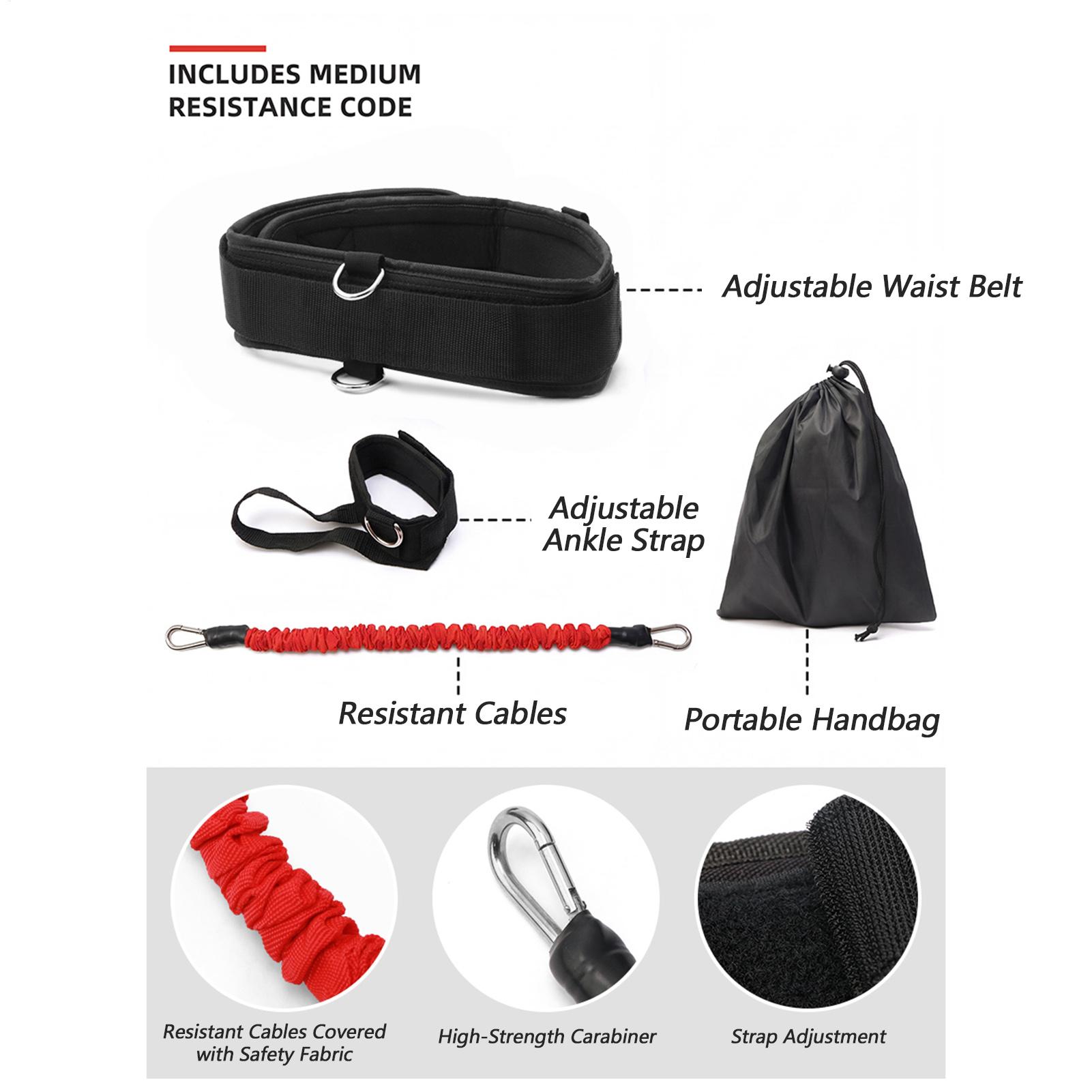 Training Aid Swing - อุปกรณ์ช่วยฝึกวงสวิงกอล์ฟพร้อมสายรัดข้อเท้าแบบปรับได้ กระเป๋าถือ อุปกรณ์ช่วยวงสวิงกอล์ฟสำหรับผู้เริ่มต้น สำหรับสนามไดร์ฟกอล์ฟ สนามหลังบ้าน โรงรถ