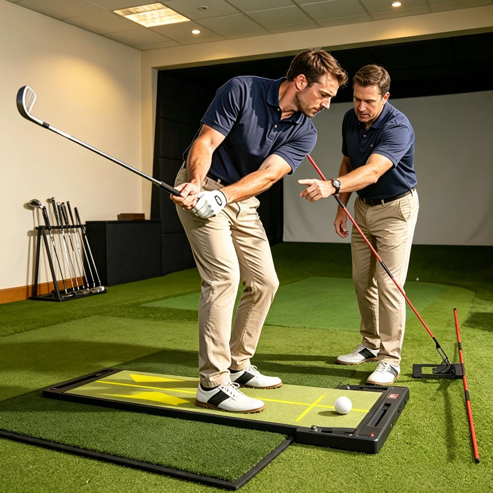 Golf Equipment Beginners - อุปกรณ์ฝึกซ้อมกอล์ฟแบบปรับมุมได้ ไม้ฝึกซ้อมการจัดตำแหน่ง อุปกรณ์ช่วยฝึกกอล์ฟ สำหรับผู้ชาย ผู้หญิง ผู้ใหญ่