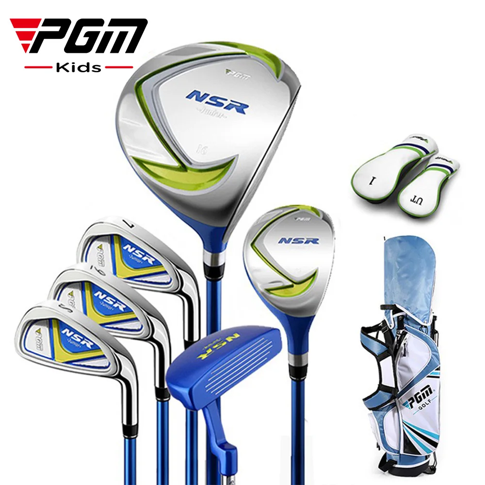 Golf Equipment For Kids - PGM ชุดไม้กอล์ฟสำหรับเด็ก, ชุดไม้พัตเตอร์น้ำหนักเบาพร้อมกระเป๋าใส่อุปกรณ์กอล์ฟ JRTG006