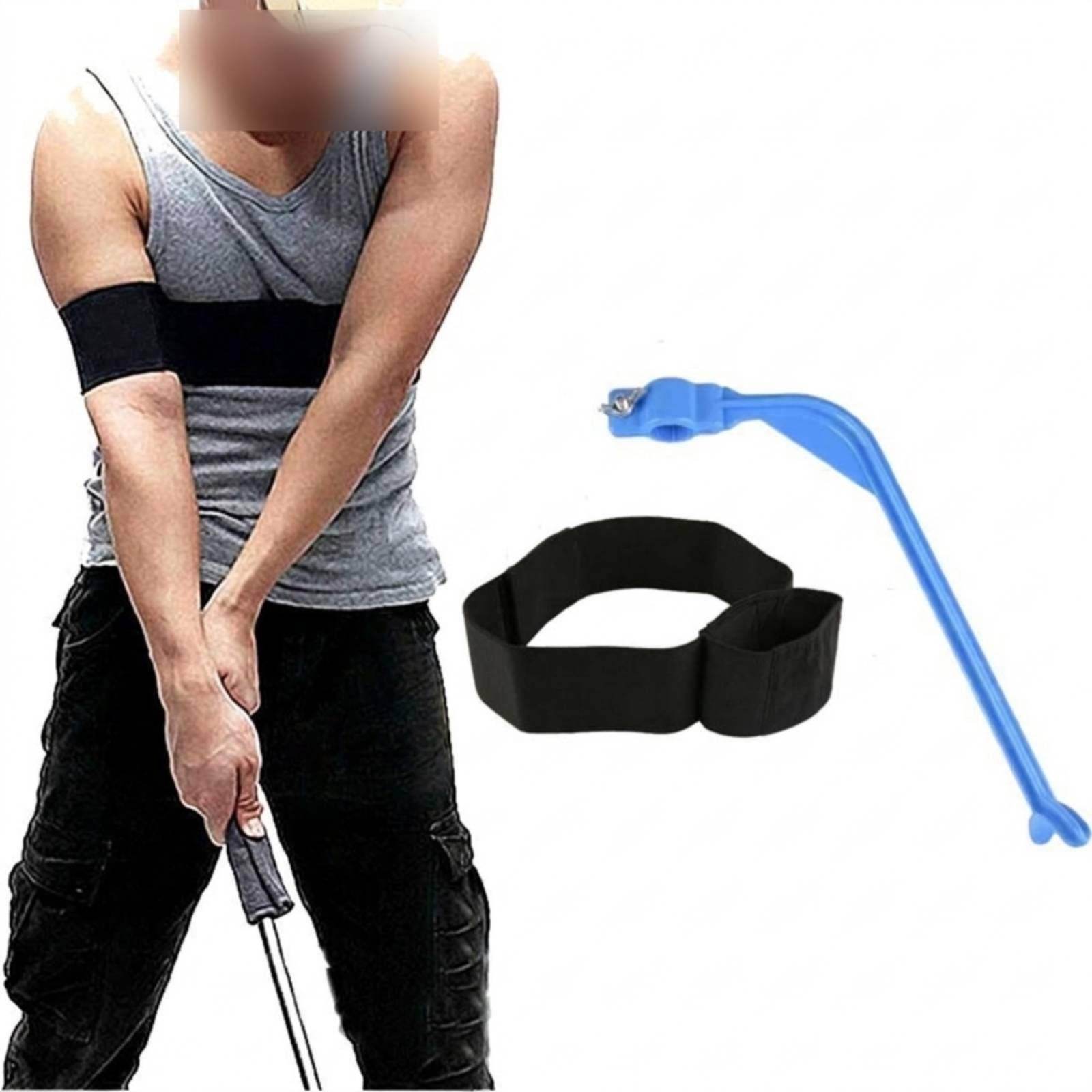 Training Aid Swing - สายรัดช่วยฝึกวงสวิงกอล์ฟแบบพกพา สายรัดช่วยฝึกวงสวิงกอล์ฟพร้อมขายึด อุปกรณ์แก้ไขวงสวิงแบบสวมใส่ได้ สะดวกสบาย