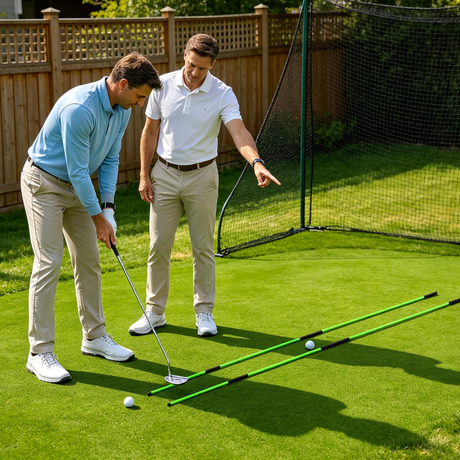 Golf Equipment Beginners - อุปกรณ์ฝึกการจัดแนววงสวิงกอล์ฟแบบพกพา อุปกรณ์แก้ไขวงสวิงกอล์ฟสำหรับผู้ชาย ผู้หญิง และนักกอล์ฟมือใหม่