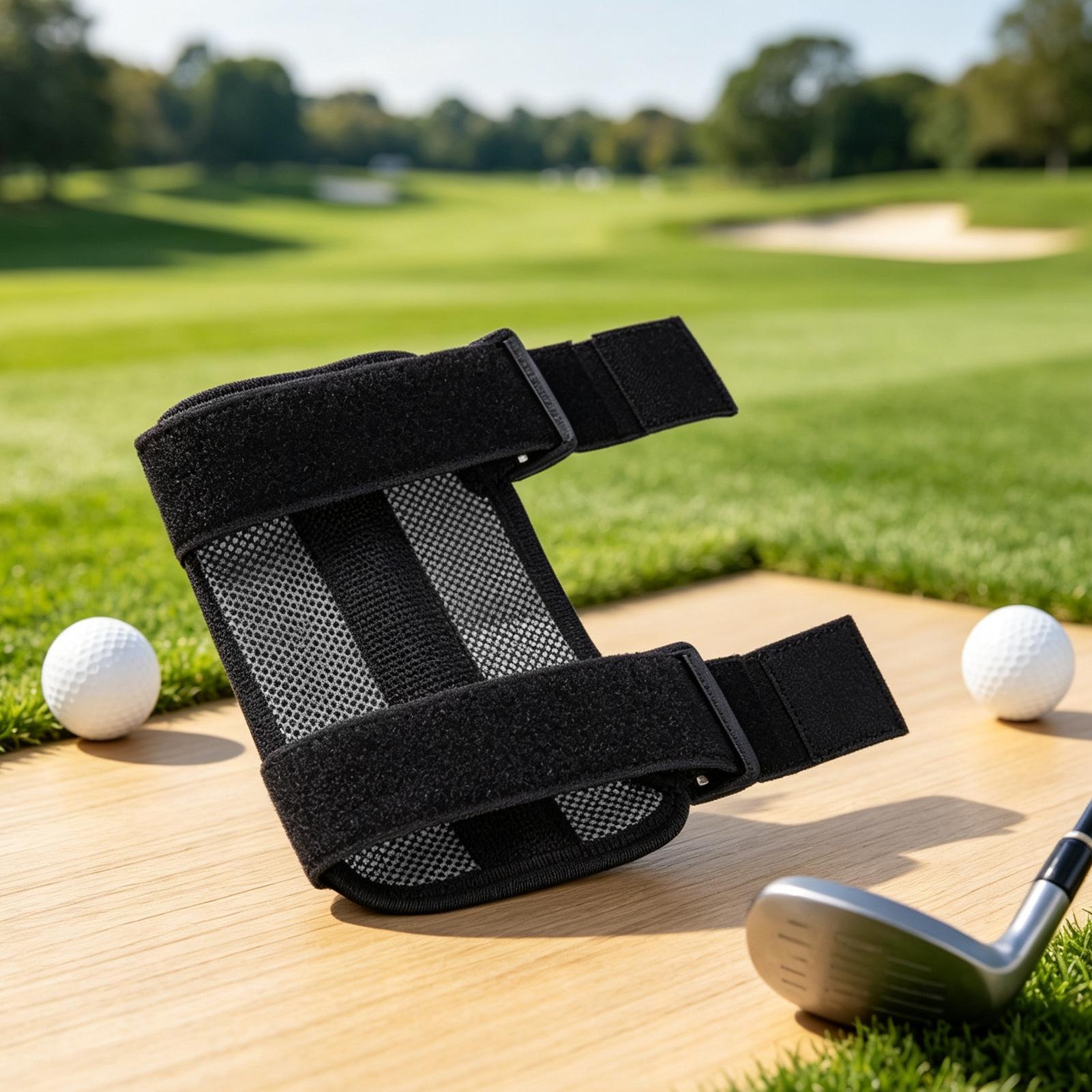 Golf Equipment Beginners - อุปกรณ์ฝึกซ้อมข้อศอกสำหรับกอล์ฟ ระบายอากาศได้ดี อุปกรณ์ฝึกซ้อมสำหรับนักกอล์ฟ สายรัดแก้ไขวงสวิงสำหรับผู้เริ่มต้น นักกอล์ฟสมัครเล่น และสามี