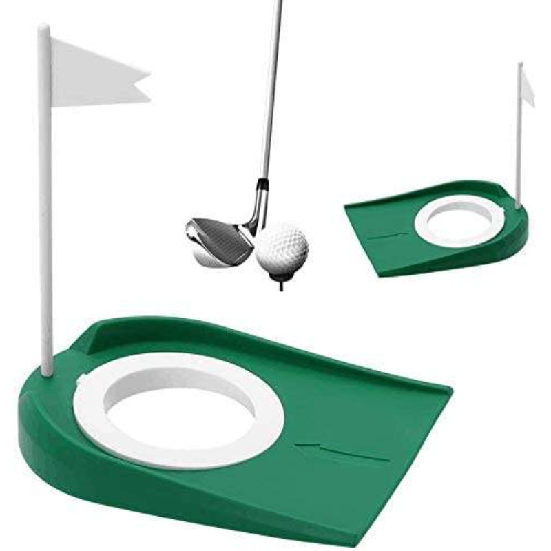 Golf Equipment For Kids - ถ้วยพัตต์กอล์ฟพร้อมธง อุปกรณ์ฝึกซ้อมพัตต์ สำหรับเด็ก ผู้ใหญ่ ใช้ในออฟฟิศ โรงรถ