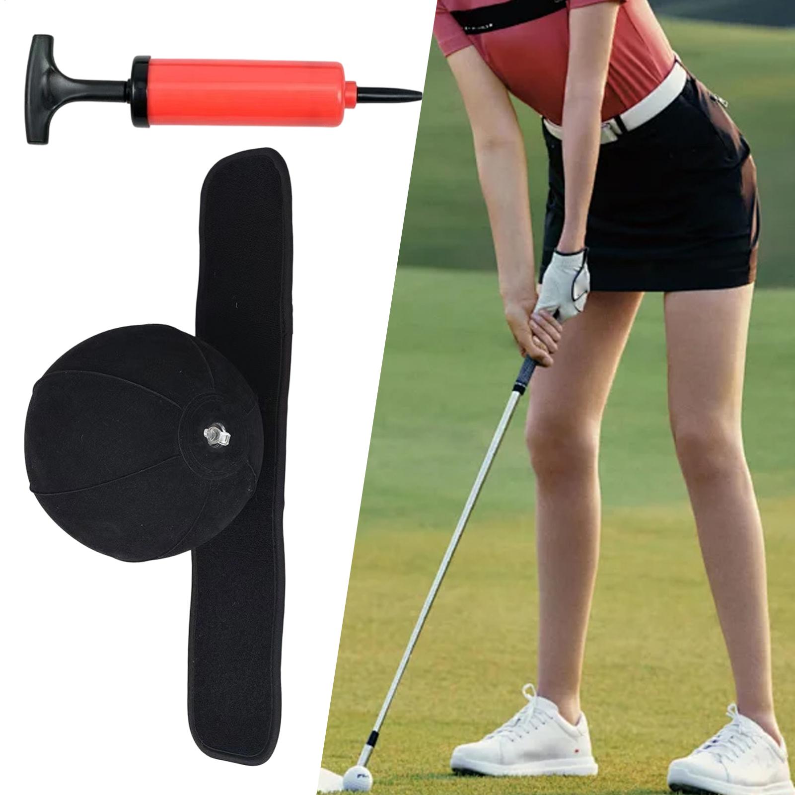 Training Aid Swing - อุปกรณ์ฝึกซ้อมวงสวิงกอล์ฟแบบลูกบอลเป่าลม, สายรัดแขนปรับได้, สำหรับฝึกซ้อมตีกอล์ฟที่บ้านทั้งในร่มและกลางแจ้ง