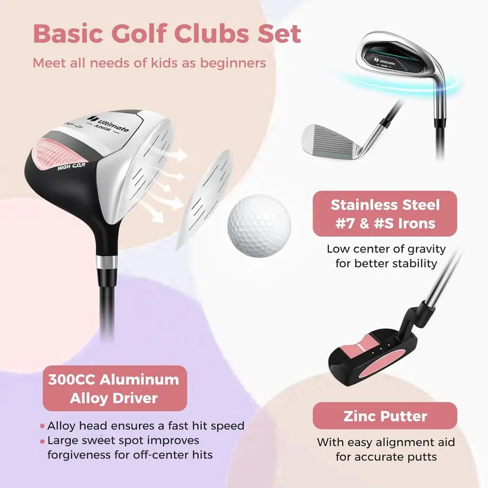 ชุดกอล์ฟสำหรับเยาวชน พร้อมกระเ - Golf Equipment For Kids บทวิจารณ์และราคา