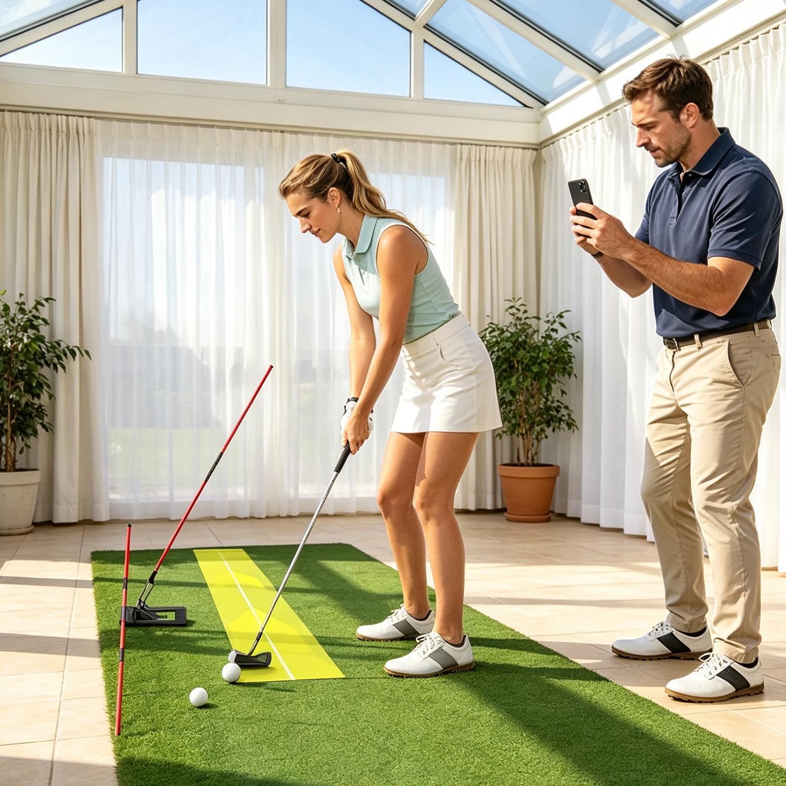อุปกรณ์ฝึกซ้อมกอล์ฟแบบปรับมุมไ - Golf Equipment Beginners บทวิจารณ์และราคา