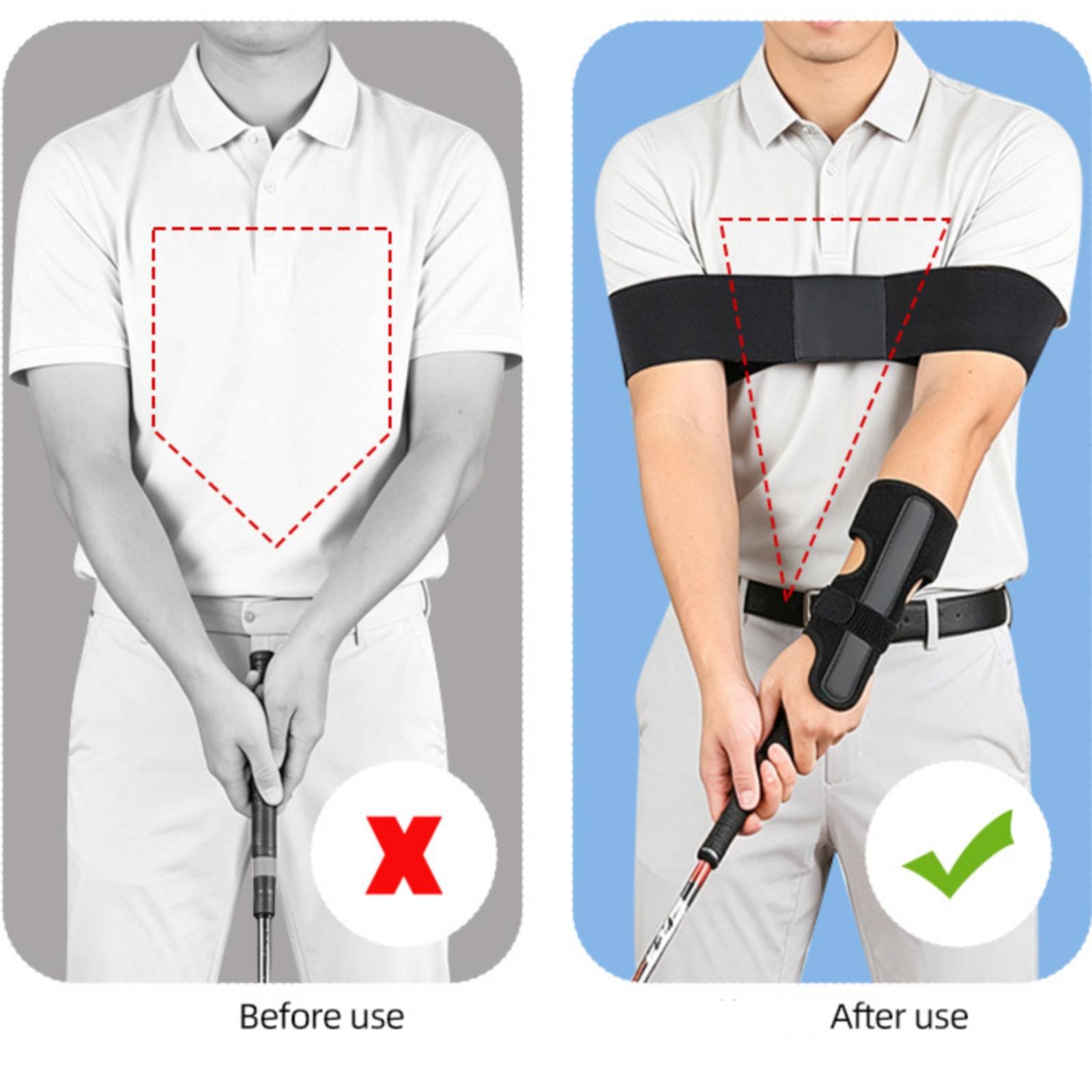 สายรัดช่วยสวิงกอล์ฟ สายรัดข้อม - Training Aid Swing บทวิจารณ์และราคา
